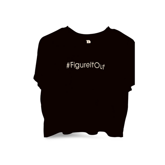 NWOT Kashem Collections #Figureitout Crop T Shirt