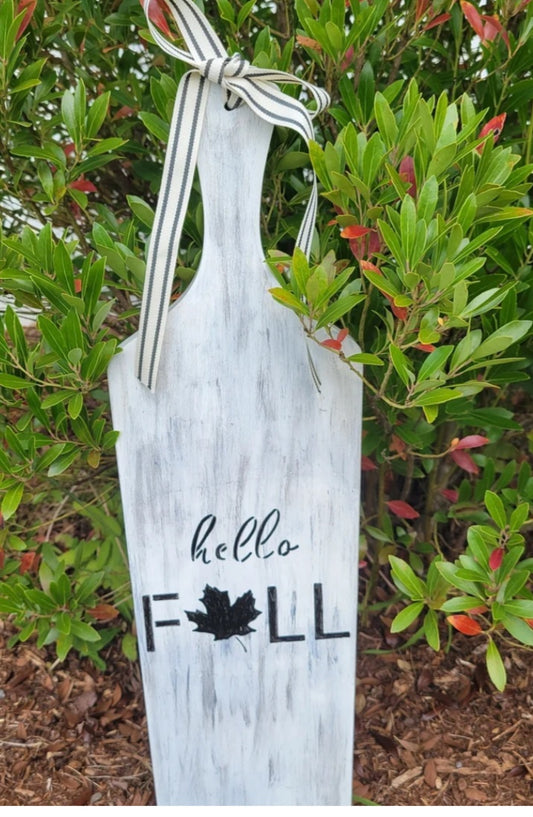 Hello Fall- Wooden Sign
